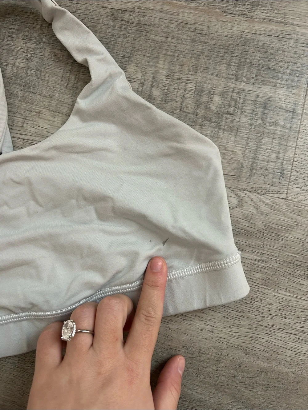 Lululemon Energy Bra Longline White / Light Gray - Size 8